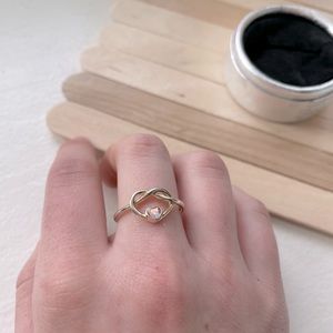 Silver and cz gold tone heart ring